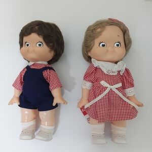 Adorable Checkered Kids Dolls Set